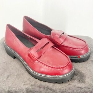 Torrid Chunky Lug Loafers (WW) in Burgundy NEW